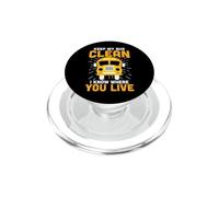 Back To School Keep My Bus Clean Funny School Bus Driver PopSockets PopGrip for MagSafe