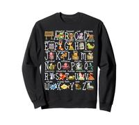 Back to School Kids Cute Animals A-Z Alphabet ABCs Teacher Sweatshirt
