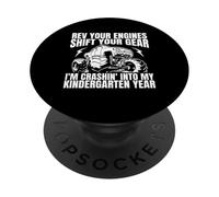 Back to School Kindergarten Monster Truck First Day Boys PopSockets Adhesive PopGrip