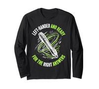 Back to School Left Handed Ready for Right Answers Pun Long Sleeve T-Shirt