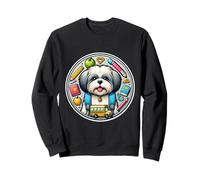 Back To School Lhasa Apso Dog Boys Girls Owner Student Kids Sweatshirt
