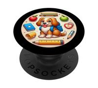 Back To School Nederlandse Kooikerhondje Dog Boys Girls Kids PopSockets Adhesive PopGrip