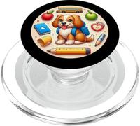 Back To School Nederlandse Kooikerhondje Dog Boys Girls Kids PopSockets PopGrip for MagSafe
