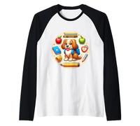Back To School Nederlandse Kooikerhondje Dog Boys Girls Kids Raglan Baseball Tee