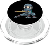 Back To School Ninja Student And Teacher Pencil PopSockets PopGrip for MagSafe