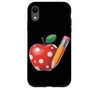 Back to School Pencil and Apple Teacher Student Case for iPhone XR
