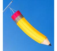 Back to School Pencil Windsock 28.7×5.9 Inch Outdoor Hanging Decor Pencil Wind Spinner for First Day of School Ornament Outside Yard and Porch Classroom Decor