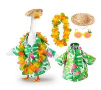 Back to School Porch Goose Outfits, 2025 Goose Statue Clothes Set, 23'' Plastic Statue Lawn Porch Goose Clothes with Hat, Vacation Style First Day of School Costume for Goose Patio Decor