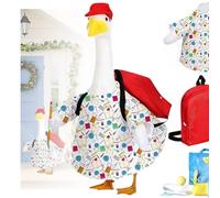 Back to School Porch Goose Outfits,4 Pcs/Set Yard Goose Statue Clothesfor 23'' Plastic Statue Lawn Porch Goose Clothes,First Day of School Costume for Indoor Outdoor Patio Yard Lawn Art Decor (1pcs)