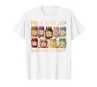 Back to School Pre-K is My Jam and I'm Here to Spread It Value Graphic T-Shirt, Men, White, XL