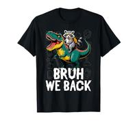 Back to School Raccoon Riding Dinosaur T rex Teachers Kids T-Shirt