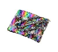 Back to School Reversible Gradient Sequin Pencil Case, Large Capacity Handheld Pen Pouch, Sparkly Stationery Storage Bag, Cute Rectangle Pencil Box for Girls Teens Students School Supplies