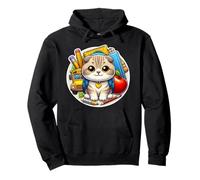 Back To School Scottish Fold Cat Boys Girls Student Kids Pullover Hoodie