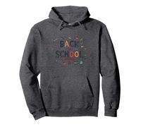Back to School Season: Fun Learning Adventures Ahead Pullover Hoodie, Adult Unisex, Dark Heather Grey, XXL