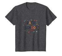 Back to School Season: Fun Learning Adventures Ahead T-Shirt, Kids, Dark Heather Grey, 12 Years