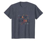 Back to School Season: Fun Learning Adventures Ahead T-Shirt, Kids, Heather Blue, 8 Years