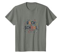 Back to School Season: Fun Learning Adventures Ahead T-Shirt, Kids, Olive Heather, 4 Years