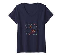 Back to School Season: Fun Learning Adventures Ahead V-Neck T-Shirt, Women, Navy, XXL