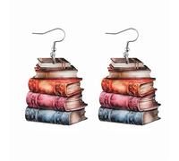 Back to School Season Graduation Teachers' Day Flower Bow Book Pendant Acrylic Teacher Student Earrings Gift, Acrylic, No Gemstone