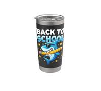Back to School Shark Pencil Student Learning Design Stainless Steel Insulated Tumbler