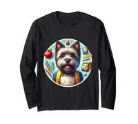 Back To School Skye Terrier Dog Boy Girls Owner Student Kids Long Sleeve T-Shirt