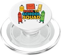 Back To School Squad Cute Kawaii School Supplies Graphic PopSockets PopGrip for MagSafe