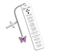 Back to School Supplies Bible Bookmarks for Women Men Inspirational Baptism Gifts for Girl Boys Christian Religious Gifts for Kids Birthday First Communion Confirmation Christmas Stocking Stuffers