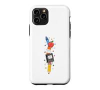 Back To School Supplies Teacher Classroom Pencil Apple Art Case for iPhone 11 Pro