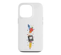 Back To School Supplies Teacher Classroom Pencil Apple Art Case for iPhone 13 Pro