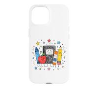 Back To School Supplies Teacher Classroom Pencil Apple Art Case for iPhone 15
