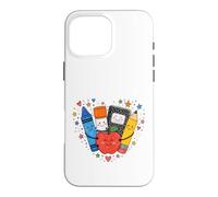 Back To School Supplies Teacher Classroom Pencil Apple Art Case for iPhone 16 Pro Max