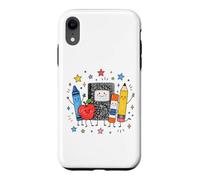 Back To School Supplies Teacher Classroom Pencil Apple Art Case for iPhone XR