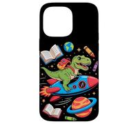 Back To School T-Rex Dinosaur Spaceship Rocket Case for iPhone 14 Pro Max