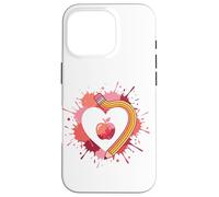 Back To School Teacher Heart Pencil Apple Love Case for iPhone 16 Pro