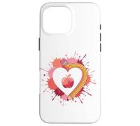 Back To School Teacher Heart Pencil Apple Love Case for iPhone 16 Pro Max