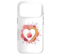 Back To School Teacher Heart Pencil Apple Love Case for iPhone 17 Pro