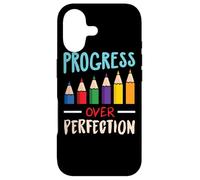 Back to School Teacher Motivational Progress Over Perfection Case for iPhone 17