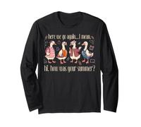 Back to School Teacher Silly Goose How was Your Summer Long Sleeve T-Shirt
