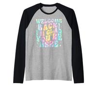 Back to School Teacher Welcome Back I'm Glad You're Here Raglan Baseball Tee