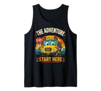 Back to School The Adventure Start Here School Bus Driver Tank Top