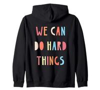 Back To School, We Can Do Hard Things Teacher Women Kids Zip Hoodie