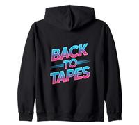 Back To Tapes Retro 80s Cassette Mixtape Nostalgia Zip Hoodie
