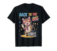 Back To The 80's Cat Party Outfit 80s Outfit Men Women Kids T-Shirt