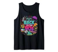 Back to The 90s Retro 1990s Party Outfit Cassette Pizza Tank Top