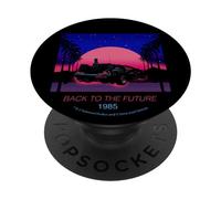 Back To The Future 1985 Neon Delorean Sunset PopSockets Adhesive PopGrip