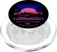 Back To The Future 1985 Neon Delorean Sunset PopSockets PopGrip for MagSafe