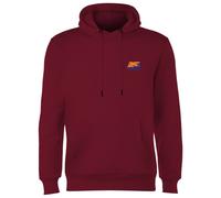 Back To The Future 35 Hill Valley Front Hoodie - Burgundy | Size: Small Back To The Future Burgundy S