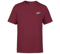 Back To The Future 35 Hill Valley Front Men's T-Shirt - Burgundy | Size: Large Back To The Future Burgundy L