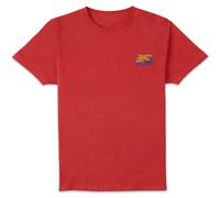 Back To The Future 35 Hill Valley Front Men's T-Shirt - Red | Size: Medium Back To The Future Red M