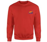 Back To The Future 35 Hill Valley Front Sweatshirt - Red | Size: 2XL Back To The Future Red 2XL